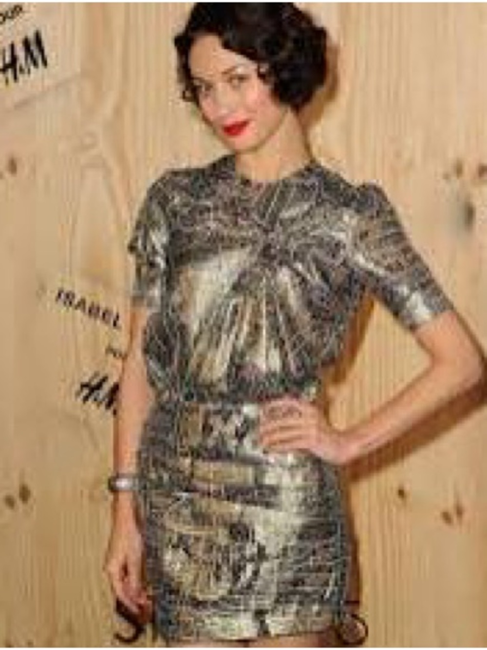 Isabel Marant pour H&M Silver and Black Metallic Mini Dress 12